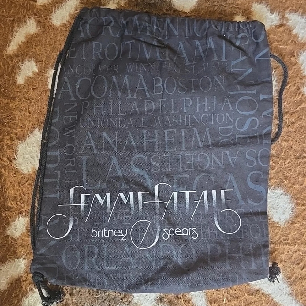 BRITTANY SPEARS DRAW STRING BACKPACK 2011 era